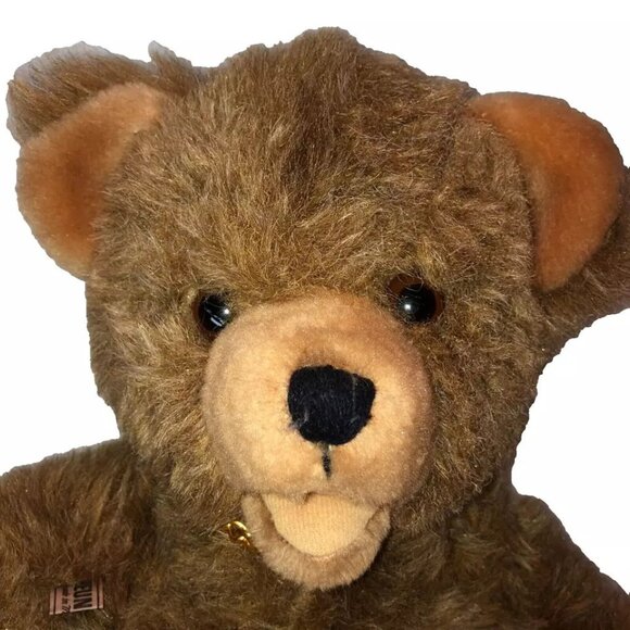 VINTAGE HEUNEC GERMAN ARTICULATED TEDDY BEAR 15" LONG STUFFED ANIMAL PLUSH - Picture 2 of 7